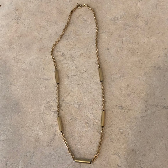 This faux gold necklace is dated to mid century. - Picture 4 of 5